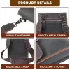 Genuine Leather Men'S Casual Shoulder Bag Mini Phone Bag Crossbody Fashion Cowhide Chest Bag Crzay Horse Leather