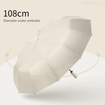Xiaomi 12 Bone Solid Color Automatic Umbrella Light Collapsible Large Size Sunshade Uv Protection