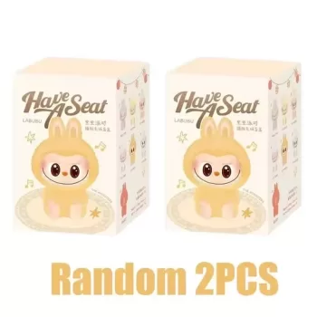 2Nd Generation Monster Labubu Sitting PVC Labubu Series Blind Box Labubu Series Labubu Macaron Keychain Birthday Holiday Gift