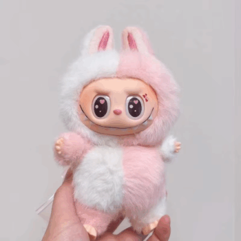 2024 Butterfly Eyes Change Baby 1:1 Labubu Second Creation Change Baby Bear Labubu Big Bow Cute Doll Girls Toy Festival Gift