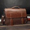 Crazy Horse Artificial Leather Business Handbag Laptop Briefcases for Men Leather Casual Men Bag Messenger Shoulder Bags Man