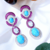 NEW Luxury Green Waterdrop African Earring for Women Wedding Party Indian Dubai Bridal Jewelry Boucle D'Oreille Femme Gift