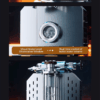 Cmp-Pro Pneumatic Coffee Machine Milk Foaming Maker 9 Bar Extraction Espresso Maker with Power Supply 220V