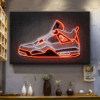 Neon Art Sports Shoes Canvas Painting Sneaker Art Canvas Poster and Prints Modern Pop Art Wall Picture for Home Room Decor Gifts