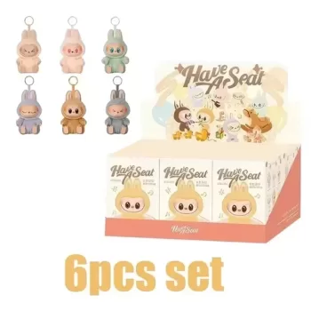 2Nd Generation Monster Labubu Sitting PVC Labubu Series Blind Box Labubu Series Labubu Macaron Keychain Birthday Holiday Gift