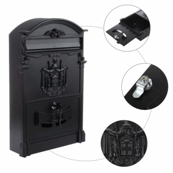 Antique Style Lockable Aluminum Letter Box