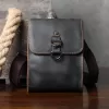 Genuine Leather Men'S Casual Shoulder Bag Mini Phone Bag Crossbody Fashion Cowhide Chest Bag Crzay Horse Leather