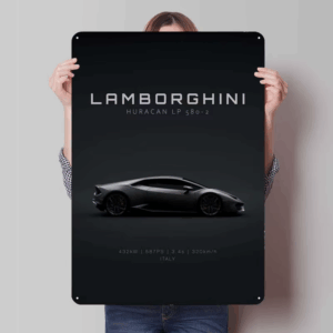 Lamborghini Huracan LP5802 Tinplate Sign Car Metal Poster Bedroom Decoration Room Metal Sign for Garage Wall Art Decoration Home