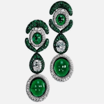 NEW Luxury Green Waterdrop African Earring for Women Wedding Party Indian Dubai Bridal Jewelry Boucle D'Oreille Femme Gift