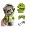 Mini Doll'S Clothes Outfit Accessories for Korea Kpop Exo 15-17Cm Labubu Idol V1 V2 Green Yellow Raincoat Hat Set Clothing Gift
