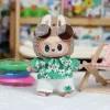 17Cm Labubu Doll cute Mini Clothes Outfit Accessories Denim Jumpsuit Dress Diy Labubu Doll Clothes