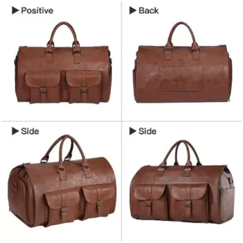 Carry-On Garment Bag Large Duffel Bag Suit Travel Bag Weekend Bag Flight Bag with Shoe Pouch for Men Women