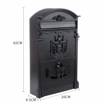 Antique Style Lockable Aluminum Letter Box