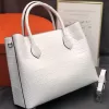 Authentic Crocodile Skin Lady Yellow Working Purse Genuine Alligator Leather Female Totes Handbag Women'S Large Shoulder Bag