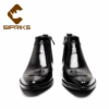 Mens Leather Ankle Boots Black Pointed Zip Boots Formal Suits Gents Cowboy Wine Red Boots Luxury Top Quality Rubber Boot