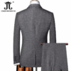 S-6XL (Jacket + Vest + Pants) Retro Gentleman Classic Fashion Plaid Mens Formal Business Slim Suit 3Pces Set Groom Wedding Dress