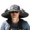 Solar Powered Fan Hat for Men and Women - Outdoor Fishing Hat with Fan, Wide Brim Sun Hat for Camping and Working