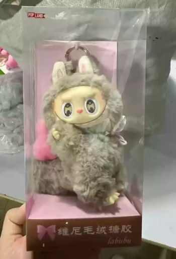 2024 Butterfly Eyes Change Baby 1:1 Labubu Second Creation Change Baby Bear Labubu Big Bow Cute Doll Girls Toy Festival Gift