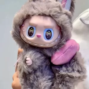 2024 Butterfly Eyes Change Baby 1:1 Labubu Second Creation Change Baby Bear Labubu Big Bow Cute Doll Girls Toy Festival Gift