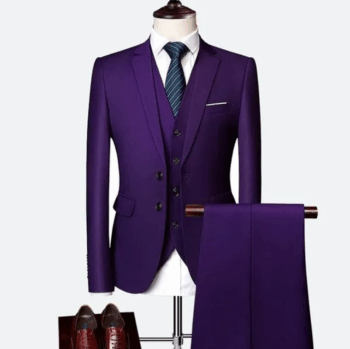 Mens Multi Color Casual Formal Suit Three Pieces Set Formal Wedding Tuxedos Business Party Prom Suit