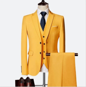 Mens Multi Color Casual Formal Suit Three Pieces Set Formal Wedding Tuxedos Business Party Prom Suit