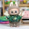 17Cm Labubu Doll cute Mini Clothes Outfit Accessories Denim Jumpsuit Dress Diy Labubu Doll Clothes
