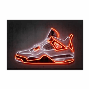 Neon Art Sports Shoes Canvas Painting Sneaker Art Canvas Poster and Prints Modern Pop Art Wall Picture for Home Room Decor Gifts
