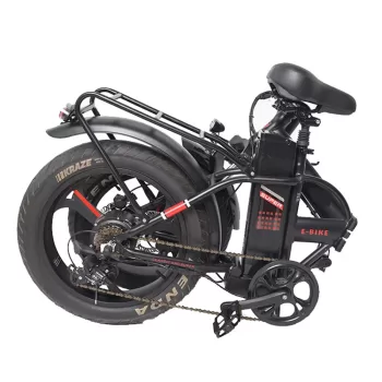 Long Range Dual Battery 20" Fat Tire Adult Mountain Electric Folding Bicycle Bike with 350W 500W 1000W Motor Folding E Bike 500W
