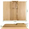 Couch Cup Holder Natural Anti-Slip Bamboo Sofa Armrest Tray Foldable Multifunctional Sofa Cup Holder for Cups Remote Control