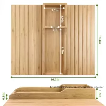 Couch Cup Holder Natural Anti-Slip Bamboo Sofa Armrest Tray Foldable Multifunctional Sofa Cup Holder for Cups Remote Control