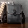 Genuine Leather Men'S Casual Shoulder Bag Mini Phone Bag Crossbody Fashion Cowhide Chest Bag Crzay Horse Leather