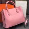 Authentic Crocodile Skin Lady Yellow Working Purse Genuine Alligator Leather Female Totes Handbag Women'S Large Shoulder Bag