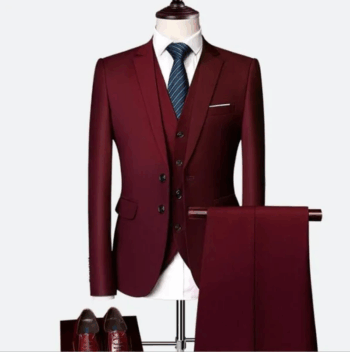 Mens Multi Color Casual Formal Suit Three Pieces Set Formal Wedding Tuxedos Business Party Prom Suit