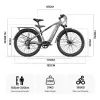 Electric Bicycle Mountain Bike 250W 48V 14A E-Bike 7-Speed E-Bike Adult Men'S Electric Mountain 672Wh Lithium