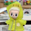 Mini Doll'S Clothes Outfit Accessories for Korea Kpop Exo 15-17Cm Labubu Idol V1 V2 Green Yellow Raincoat Hat Set Clothing Gift