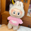 Doll Clothes Ropa Labubu for 17Cm Labubu V2 V1 Labubu Winter Sweater Strawberry Love Pattern Kid Toy Gift