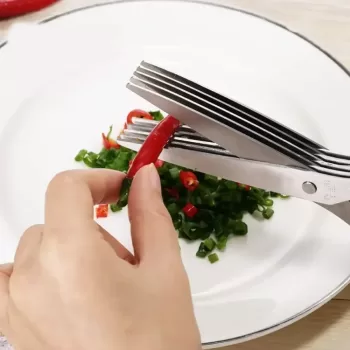 Muti-Layers Kitchen Scissors Stainless Steel Vegetable Cutter Scallion Herb Laver Spices Cooking Tool Cut Kitchen Accessories