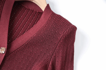 Lady Spring New Arrival V-Neck Long Sleeve Single-Breasted Ruffles Cardigan Midi Skirt Women Solid Knit Twin Sets