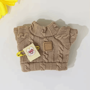 Doll Clothes Ropa Labubu for 17Cm Labubu V2 V1 Labubu Winter Sweater Strawberry Love Pattern Kid Toy Gift