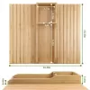 Couch Cup Holder Natural Anti-Slip Bamboo Sofa Armrest Tray Foldable Multifunctional Sofa Cup Holder for Cups Remote Control