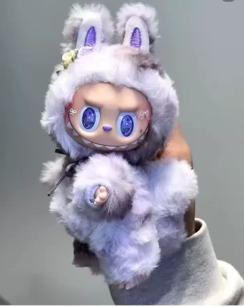 2024 Butterfly Eyes Change Baby 1:1 Labubu Second Creation Change Baby Bear Labubu Big Bow Cute Doll Girls Toy Festival Gift