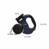 Auto Retractable Double-Ended Dog Leash 3M with LED Flashlight Waste Bag Box Roulette 360 Degree Dual Traction Rope Pet Supplies