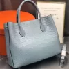 Authentic Crocodile Skin Lady Yellow Working Purse Genuine Alligator Leather Female Totes Handbag Women'S Large Shoulder Bag