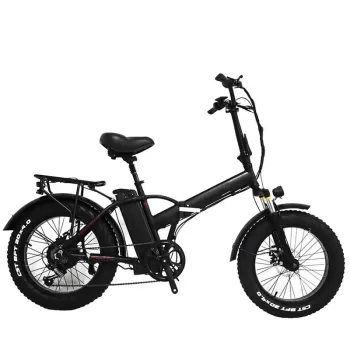 Long Range Dual Battery 20" Fat Tire Adult Mountain Electric Folding Bicycle Bike with 350W 500W 1000W Motor Folding E Bike 500W