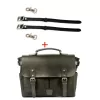 Vintage Men'S Canvas Crazy Horse Leather Shoulder Messenger Bag Computer Bag Official Knight Motorcycle Bag
