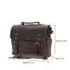 Vintage Men'S Canvas Crazy Horse Leather Shoulder Messenger Bag Computer Bag Official Knight Motorcycle Bag