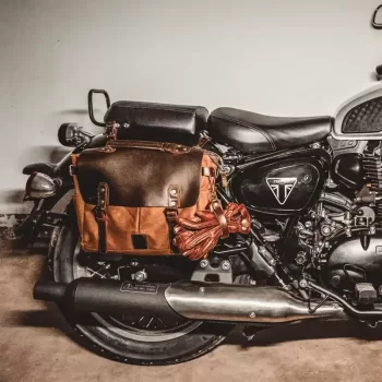 Vintage Men'S Canvas Crazy Horse Leather Shoulder Messenger Bag Computer Bag Official Knight Motorcycle Bag