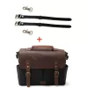 Vintage Men'S Canvas Crazy Horse Leather Shoulder Messenger Bag Computer Bag Official Knight Motorcycle Bag